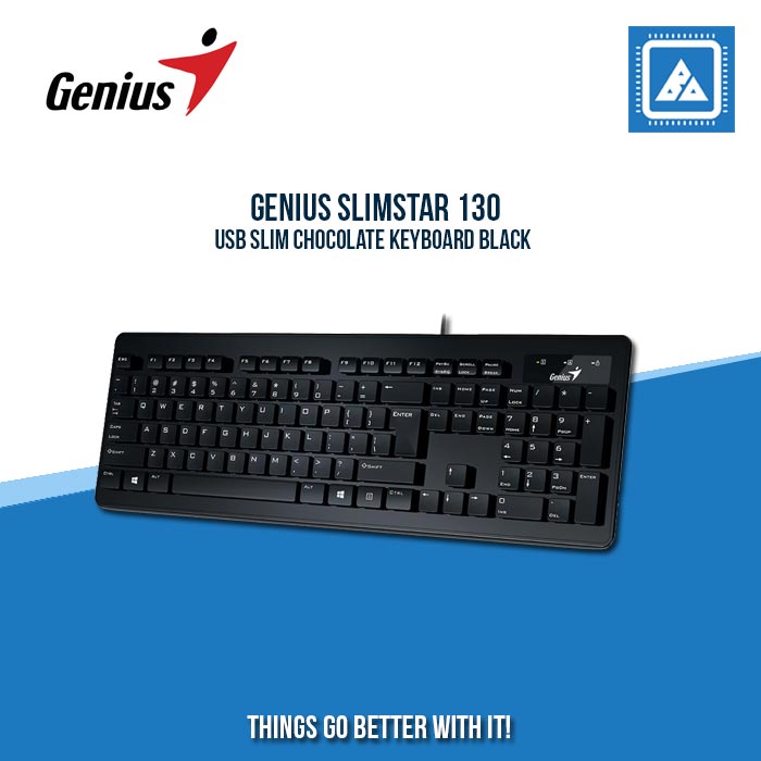 GENIUS SLIMSTAR 130 USB SLIM CHOCOLATE KEYBOARD BLACK GENIUS SLIMSTAR 130 USB SLIM CHOCOLATE KEYBOARD BLACK